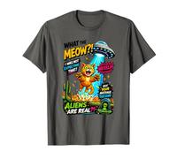 What The Meow Funny Cat UFO Abduction Sci-Fi Alien Maglietta