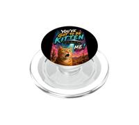 What The Meow Funny Shocked Cat UFO Alien Flying Saucer PopSockets PopGrip per MagSafe