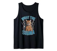 What The Sigma Meme Cat Lightning Divertente Viral Power Energy Canotta