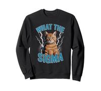 What The Sigma Meme Cat Lightning Divertente Viral Power Energy Felpa