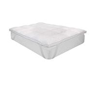 Pikolin Home - Topper Materasso 160x200 cm in Piume e Piumino - 7 cm Altezza - Ultra Morbido, Traspirante, Imbottito - Coprimaterasso Comfort Hotel - Marca Europea