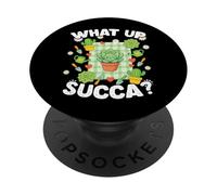 What Up Succa Kawaii Succulente Divertente PopSockets PopGrip Adesivo