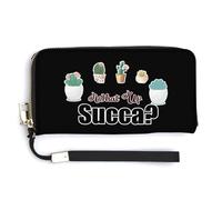 What Up Succa Portafoglio in pelle alla moda borsa lunga con cinturino da polso per uomo donna, Stile:, 20.0*10.5cm