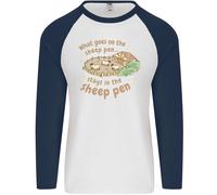 What VA Su Nel Pecora Penna Agricoltura Uomo L/S Baseball T-Shirt