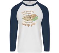 What VA Su Nel Pecora Penna Agricoltura Uomo L/S Baseball T-Shirt