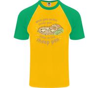 What VA Su Nel Pecora Penna Agricoltura Uomo S/S Baseball T-Shirt