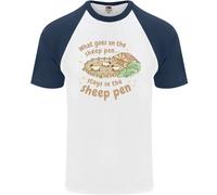 What VA Su Nel Pecora Penna Agricoltura Uomo S/S Baseball T-Shirt