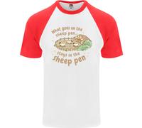 What VA Su Nel Pecora Penna Agricoltura Uomo S/S Baseball T-Shirt