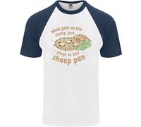 What VA Su Nel Pecora Penna Agricoltura Uomo S/S Baseball T-Shirt