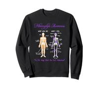 What You See What I Feel Skeleton Fibromyalgia Awareness Felpa