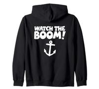 WHATCH The Boom (Bianco) Vela Felpa con Cappuccio