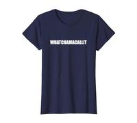Whatchamacallit - Tipografia Parola Divertente Maglietta, Donna, Navy, L