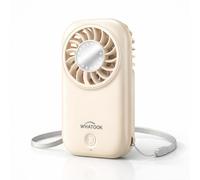 WHATOOK Mini ventilatore a mano, 11000 giri/min, potente ventilatore a mano a 5 velocità, 56 g, ultra leggero, portatile, per viaggi e viaggi, USB-C ricaricabile, per il trucco