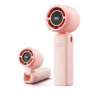 WHATOOK Mini Ventilatore Portatile Pieghevole, 5 Velocità, USB-C Rosa