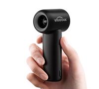 WHATOOK Mini Ventilatore Portatile Ricaricabile, 5 Velocità, LED, Nero