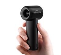 WHATOOK Mini Ventilatore Portatile Ricaricabile, 5 Velocità, LED, Nero | Mini ve