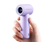 WHATOOK Mini Ventilatore Portatile Ricaricabile, 5 Velocità, LED, Viola