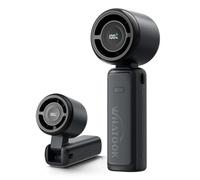 WHATOOK Ventilatore a mano: 4000 mAh portatile Turbo con design pieghevole a 180°, mini ventilatore ad alta velocità fino a 12 ore, autonomia a 5 livelli, indicatore LED per viaggi, attività