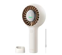 WHATOOK Ventilatore palmare: ventilatore personale portatile grandangolare con flusso d'aria, mini ventilatore portatile a batteria ricaricabile da 3000 mAh con 5 velocità e display digitale