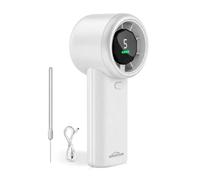 WHATOOK Ventilatore Turbo Portatile Potente: 13500 RPM Raffreddamento Istantaneo, USB Ricarica Rapida 2H, Mini Ventola a Mano Personale con 5 Velocità, Display HD per Viaggi/Sport/Spiaggia (Bianco)