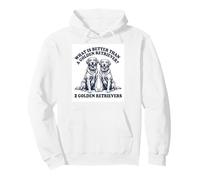What's Better Than A Golden Retriever Two Goldens Dog Felpa con Cappuccio
