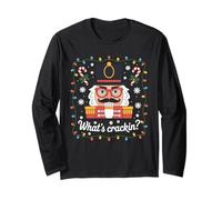 What's Crackin Nutcracker Battuta Natale Schiaccianoci Maglia a Manica