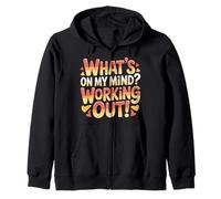 What's On My Mind Working out Pensieri di Fitness - Felpa con Cappuccio