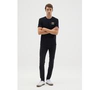 WHAT'S T., T-shirt In Puro Cotone Nero Regular Fit Con Stampa, Uomo, Nero, Taglia: L