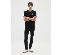 WHAT'S T., T-shirt In Puro Cotone Nero Regular Fit Con Stampa, Uomo, Nero, Taglia: S