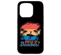 What's Up Beaches? Spiaggia Palma Occhiali Sole Mare Beach Custodia per iPhone 15 Pro