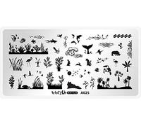 Whats Up Nails - A025 Silhouette Menagerie Stamping Plate for Nail Art Design