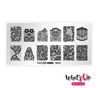 Whats Up Nails - B004 Seductive Lace Stamping Plate for Nail Art Design