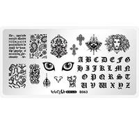 Whats Up Nails - B063 Goth is the New Black Stamping Plate for Halloween Nail Art Design