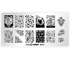 Whats Up Nails - B072 No Clowning Around Stamping Plate for Halloween Nail Art Design