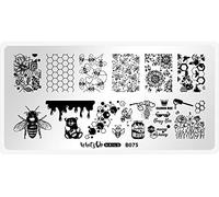 Whats Up Nails - B075 Somewhere in Bee-tween Stamping Plate for Nail Art Design