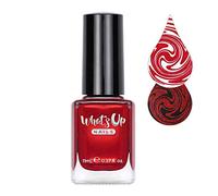 Whats Up Nails - Hotter than Red Stamping Polish Red Metallic Lacquer for Stamped Nail Art Design 7 Free Cruelty Free Vegan