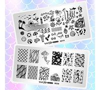 Whats Up Nails - Nautical Sea Stamping Plates 2 pack (A019, B038) for Nail Art Design