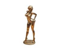 Whbbbj Moderna statuetta in ottone raffigurante una bellezza sexy, statua in miniatura di una donna sexy, splendida statua femminile, miniature di body art, ornamenti da tavolo, decorazioni(C)