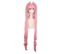 WHBHD 120 cm Anime Sailor Moon Chibiusa Tsukino Usagi Parrucca Parrucca Cosplay Giocare Lungo Smoky Pink Hair Capelli Halloween 1: 1 Tappo di Parrucche