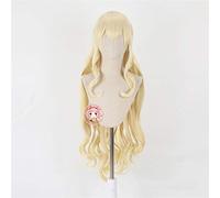 WHBHD 2022 Anime Goblin Slayer Prieyess Giallo Parrucca Lunga Cosplay Costume Cosplay Resistente al Calore Capelli Sintetici Donne Parrucche Cosplay D-303