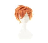 WHBHD 2022 Anime Haikyuu !!Shoyo Hinata Short Arancione Arancione Capelli di Fibra ad Alta Temperatura Capelli di Halloween Party Party Cosplay Parrucca Cosplay + Netto for Capelli Gratis