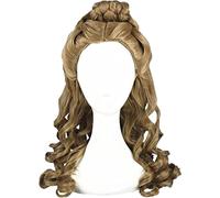 WHBHD 2022 Cenerentola Parrucca Cosplay Play Gioca a Film di Halloween Movie Film sabbioso Princess Princess Sintetico Capelli ondulati + Tappo della Parrucca