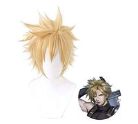 WHBHD 2022 Final Fantasy VII 7 Nube Strife Lino Bionda Cosplay Parrucche for Capelli in Fibra ad Alta Temperatura