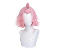 WHBHD 2022 Genshin Impact Diina Cosplay 32cm Breve Natale Pink Parrucca Cosplay Anime Cosplay Resistente al Calore Parrucche Sintetiche Parrucche di Halloween Party