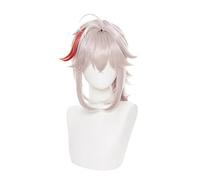 WHBHD 2022 Genshin Impact Kazuha Cosplay 36CMShort Parrucca Cosplay Costume Cosplay Resistente al Calore Capelli Sintetici Uomini Donne Carnevale Party Ruolo Parrucca