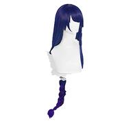 WHBHD 2022 Genshin Impact Shogun Parrucca Cosplay Pre in Stile 100 cm Blu Lungo Resistente al Calore Resistente alle Parrucche Sintetiche Anime Cosplay Parrucche for Capelli Halloween Halloween