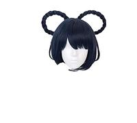 WHBHD 2022 Genshin Impact Xiang Ling Blue Treccia Carino Corto Calore Capelli Cosplay Anime Parrucche Resistenti al Calore Parrucche Sintetiche Resistenti al Calore Halloween