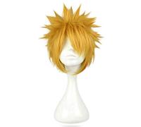 WHBHD 2022 Uzumaki Giallo Parrucca Corta Costume Cosplay Costume Resistente al Calore Uomini Donne Donne Partito Parrucche Cosplay