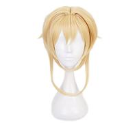 WHBHD 30 cm Gioco Genshin Impact Project Project Viaggiatore Lumine Girl Parrucca Parrucche Cosplay Gioco Polvere Luce Polvere dei Capelli Dorati Halloween 1: 1 Parrucche