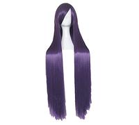 WHBHD 39 '' 100 cm Viola Scuro Lungo Yuri Parrucca Gioco Anime DDLC. Parrucche di Cosplay Resistenti al Calore del Club del Club del Club del Club del Club di DOKI DOKI